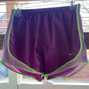 Purple Nike running shorts